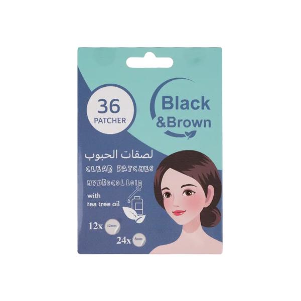 BLACK AND BROWN HYDROCOLLOID ACNE PATCHES