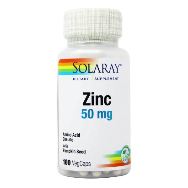 SOLARAY ZINC 50MG 100CAP