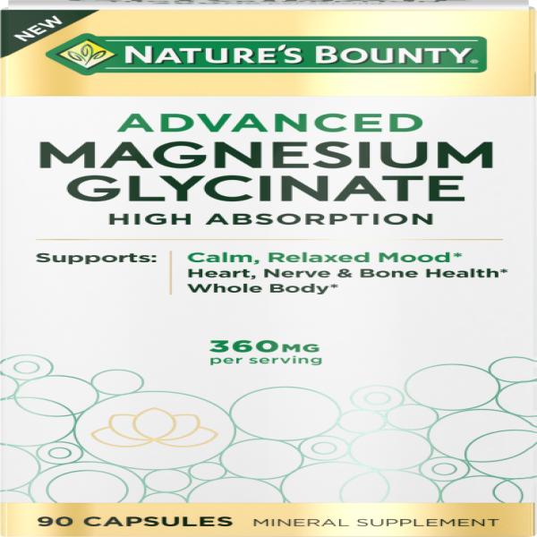 NATURES BOUNTY ADVANCED MAGNESIUM GLYCINATE 90 CAPSULES