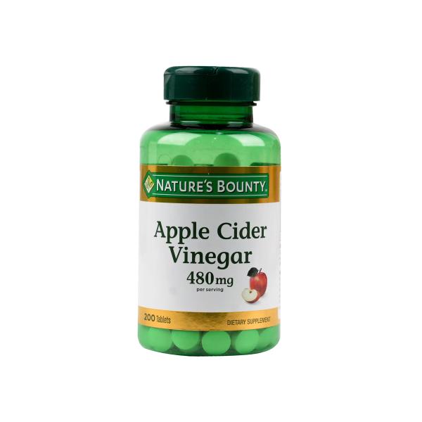 NATURES BOUNTY APPLE CIDER VINEGAR 480 MG 200 TABLETS