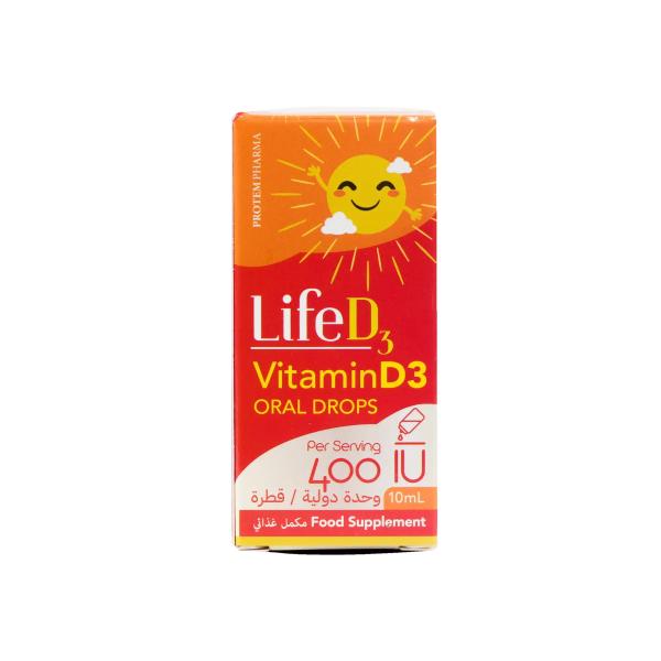 LIFE VITAMIN D3 400 IU ORAL DROPS 10 ML