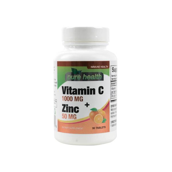 PURE HEALTH VIT C1000+ZINC50MG 30TAB