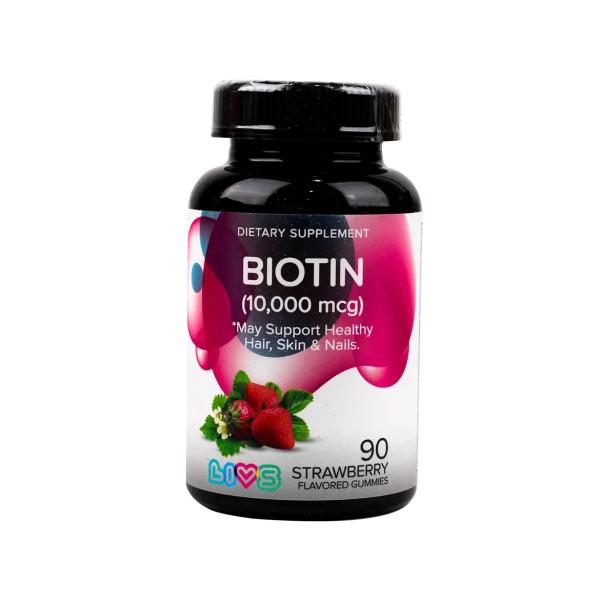 LIVS BIOTIN 10,000 MCG GUMMIES 90 PC