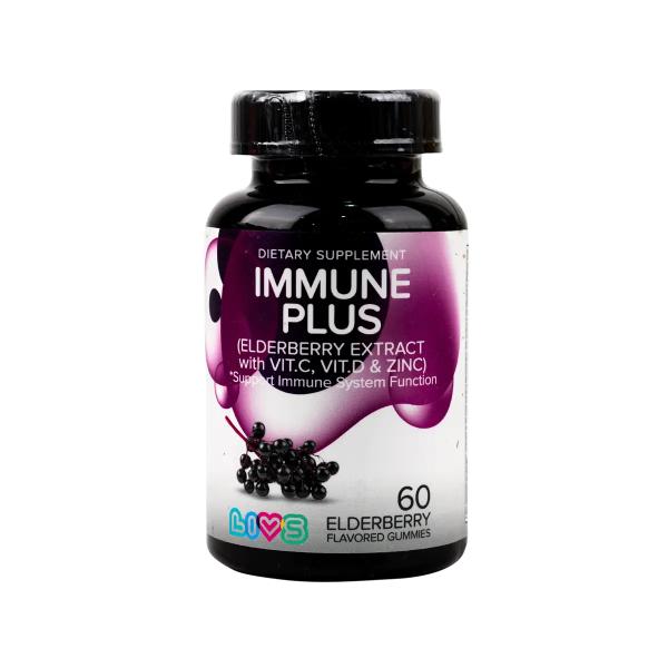 LIVS IMMUNE PLUS 60 ELDERBERRY GUMMMIES