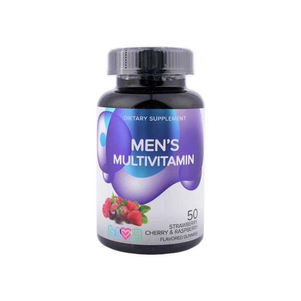LIVS MEN'S MULTI VITAMIN GUMMIES STRWABERRY 50 PCS