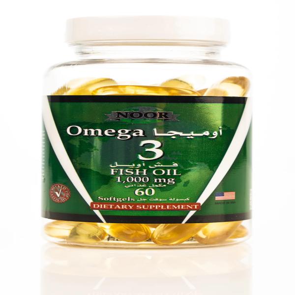 NOOR OMEGA 3 FISH OIL 1000 MG 60 CAPSULES