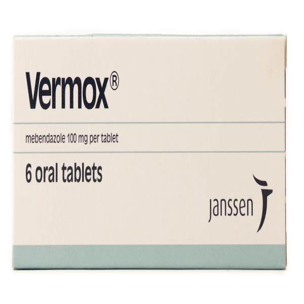 VERMOX 100 MG 6 TAB