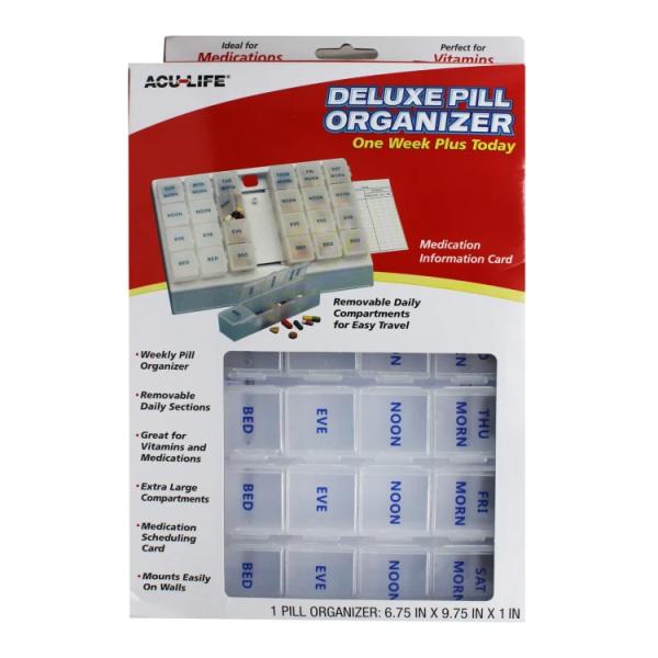 ACU-LIFE ONE WEEK PLUS TODAY DELUXE PILL ORGANIZER 400407