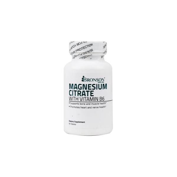 BRONSON MAGNESIUM CITRATE WITH VITAMIN B6 90 CAPSULES