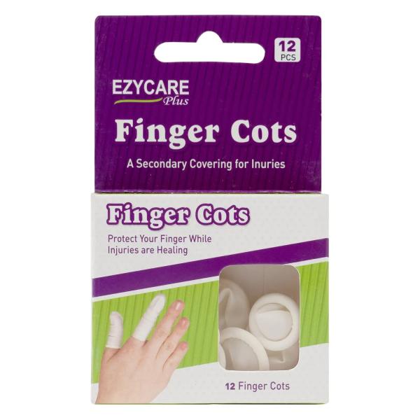 EZYCARE FINGER COT ASSORTED LATEX 11405