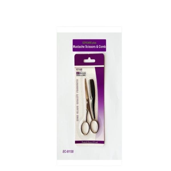 EZYCARE MUSTACHE SCISSOR & COMB 81130