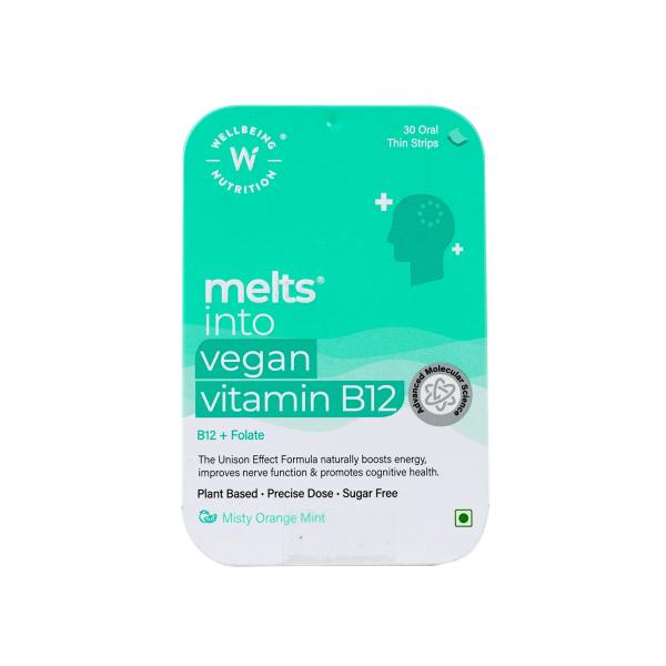 WELLBEING MELTS INTO VEGAN VITAMIN B12 30 STRIPS