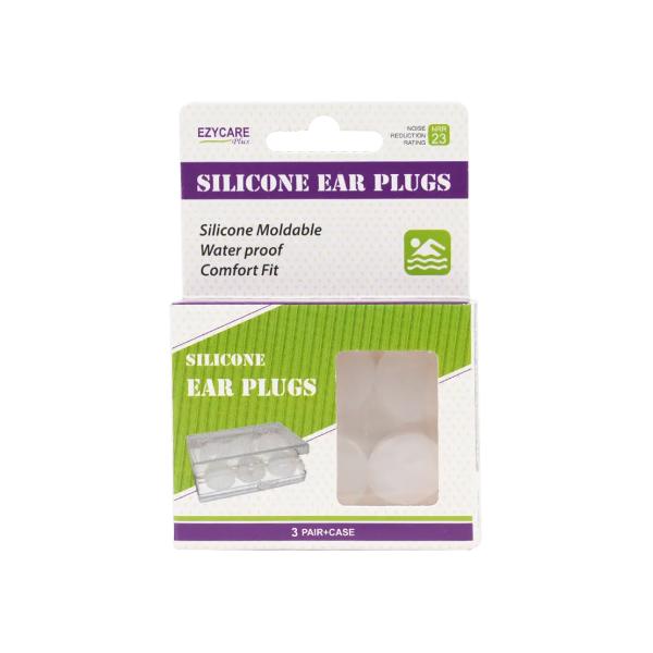 EZYCARE PLUS SILICONE EAR PLUGS  3PAIR+CASE  -10103