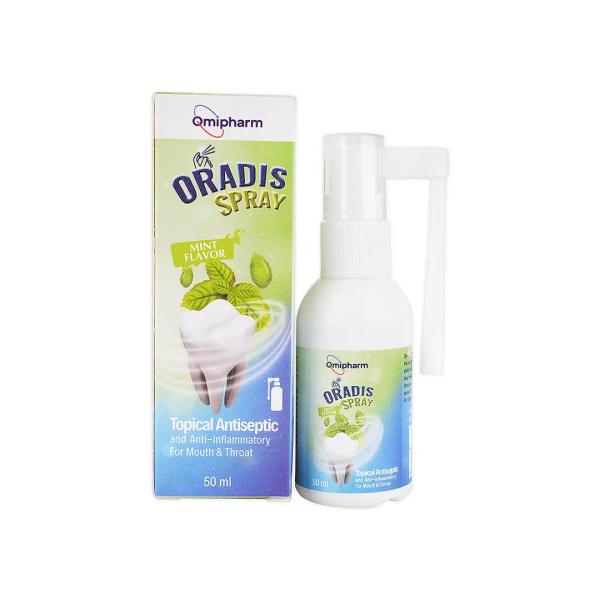OMIPHARM ORADIS TOPICAL ANTISEPTIC SPRAY MINT