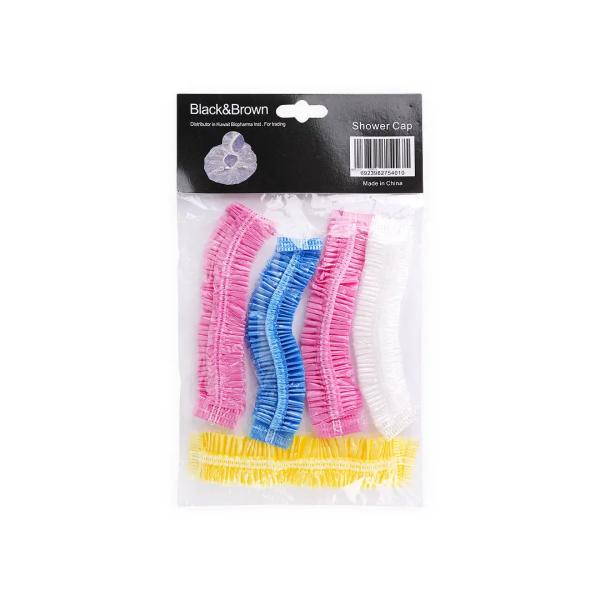 BLACK & BROWN SHOWER CAP 5 PCS