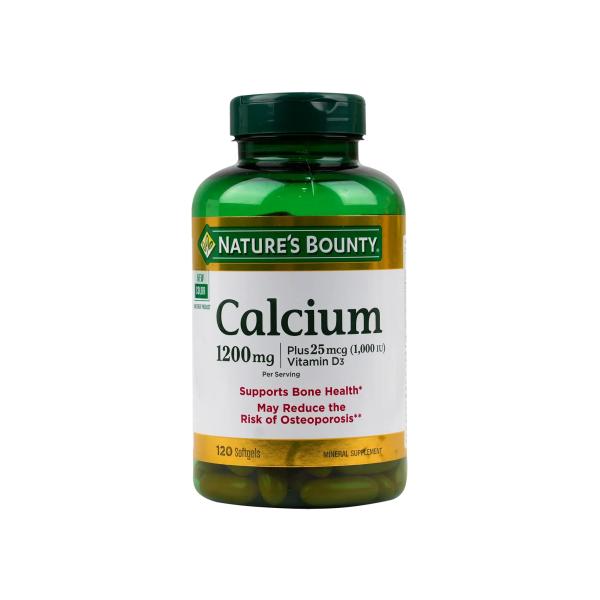 NATURES BOUNTY CALCIUM 1200 MG PLUS VITAMIN D3 120 SOFTGELS