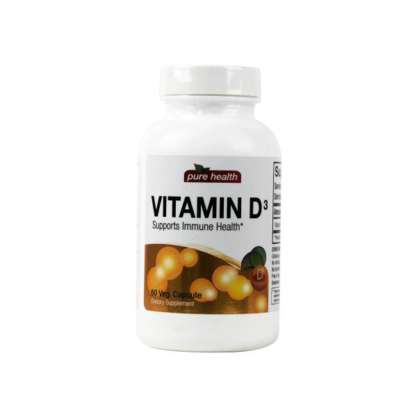 PURE HEALTH VIT D3 5000IU 60CAP