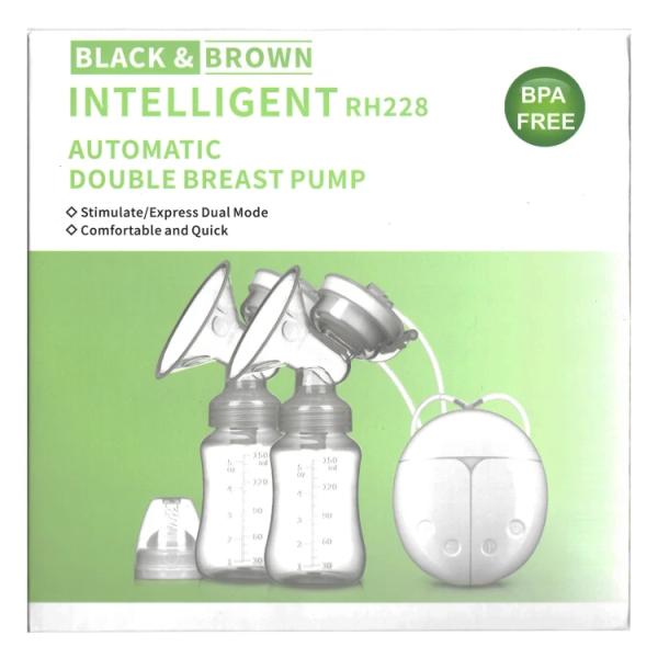 BLACK&BROWN INTELLIGENT AUTOMATIC DOUBLE BREAST PUMP (RH228)