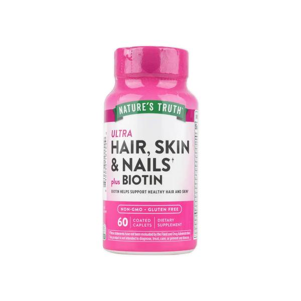 NATURES TRUTH ULTRA HAIR, SKIN, & NAILS PLUS BIOTIN 60 CAPSULES