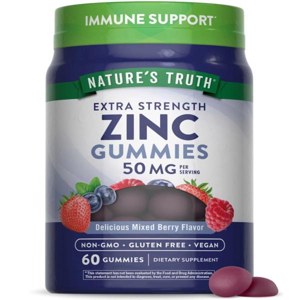 NATURES TRUTH ZINC 50 MG 60 GUMMIES