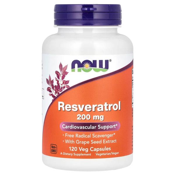 NOW RESVERATROL 200 MG 120 CAPSULES