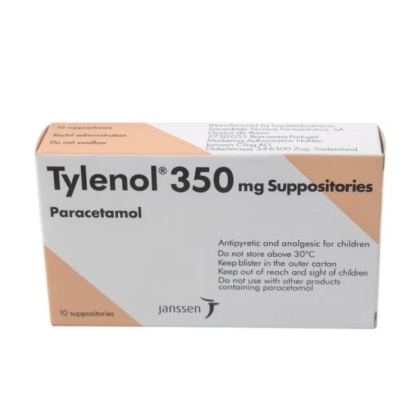 TYLENOL 350 MG 10 SUPP