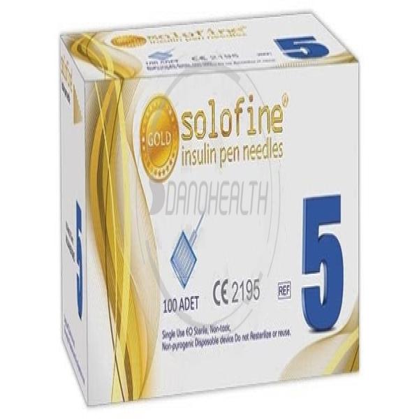 SOLOFINE INSULIN 5 PEN NEEDLE 100 PCS