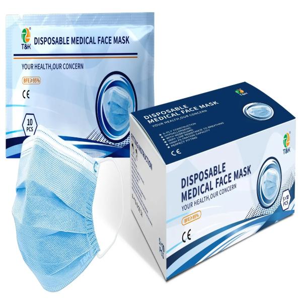T&K DISPOSABLE MEDICAL FACE MASK 10 PCS ( BLUE )
