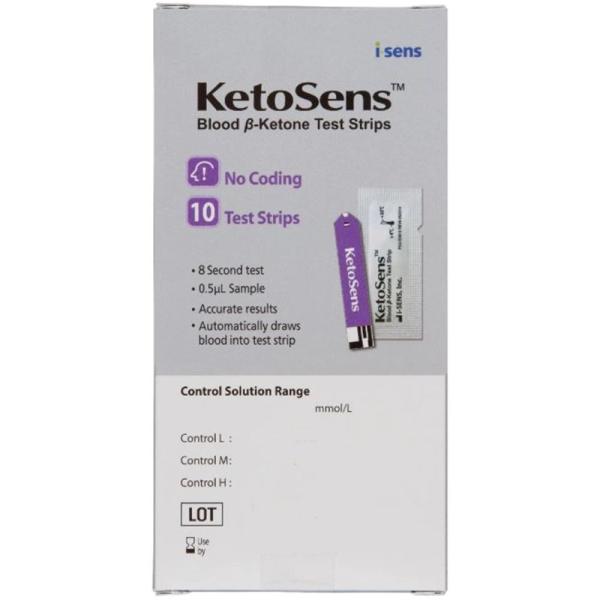 KETOSENS BLOOD KETONE TSET STRIPS 10 PCS