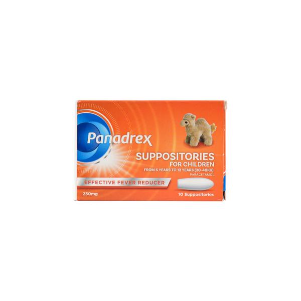 PANADREX 250 MG SUPPOSITORIES 10'S