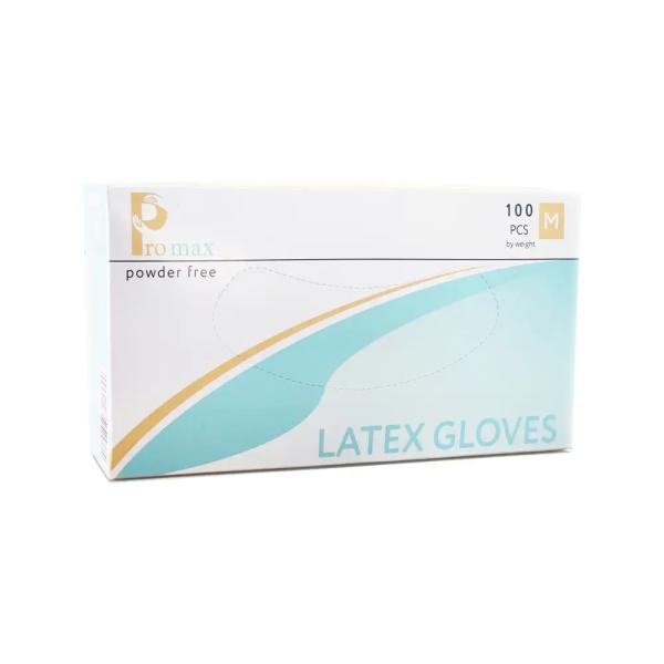 PROMAX LATEX EXAMINATION GLOVES MEDIUM 100 PCS