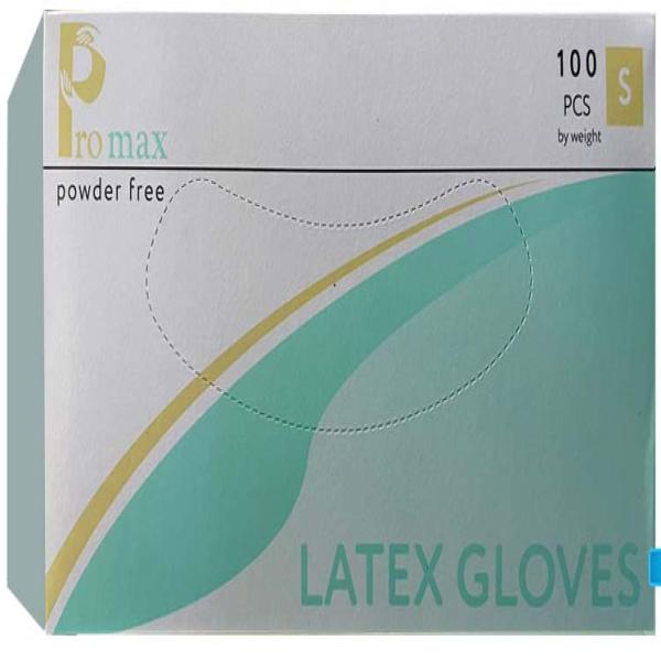 PROMAX LATEX EXAMINATION GLOVES SMALL 100 PCS