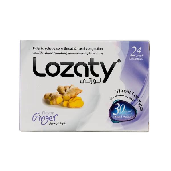 LOZATY GINGER 24 LOZENGES