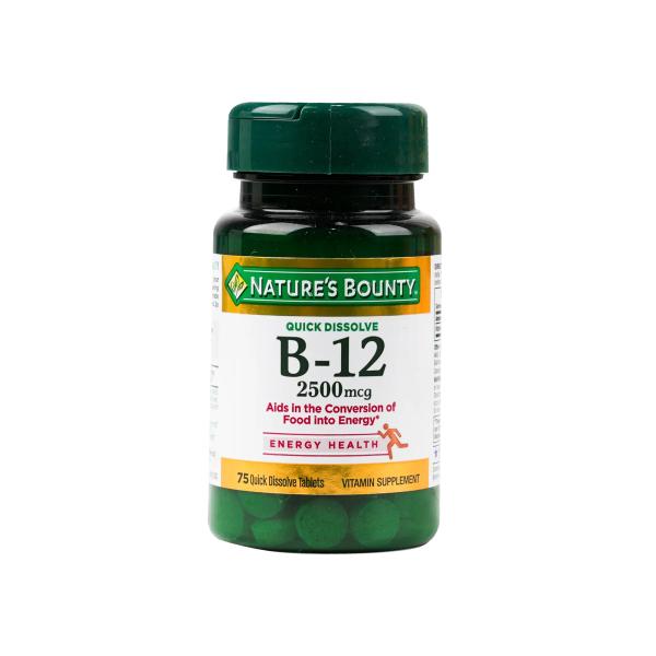 NATURES BOUNTY VITAMIN B-12 2500 MCG 75 TABLETS