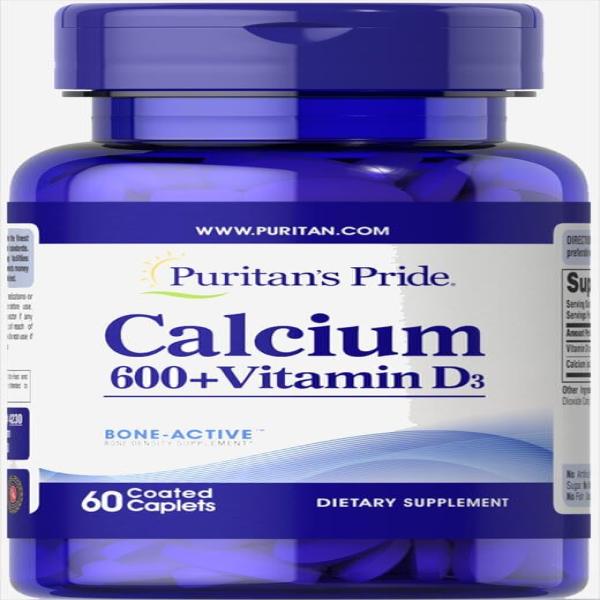 PURITANS  PRIDE CALCIUM 600 + VIT D TAB 60'S